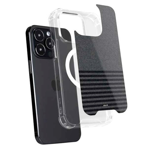 Black and Grey Stripes iPhone 16 Pro MagSafe Case